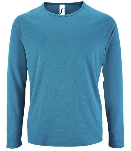 SOLS Sporty L/S T-Shirt - Aqua - 3XL